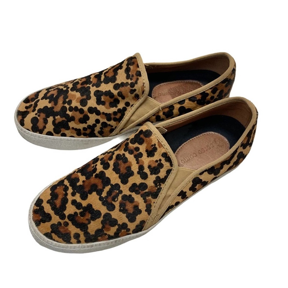 CORSO COMO size 8.5 animal slip on leopard Flats sneakers FS